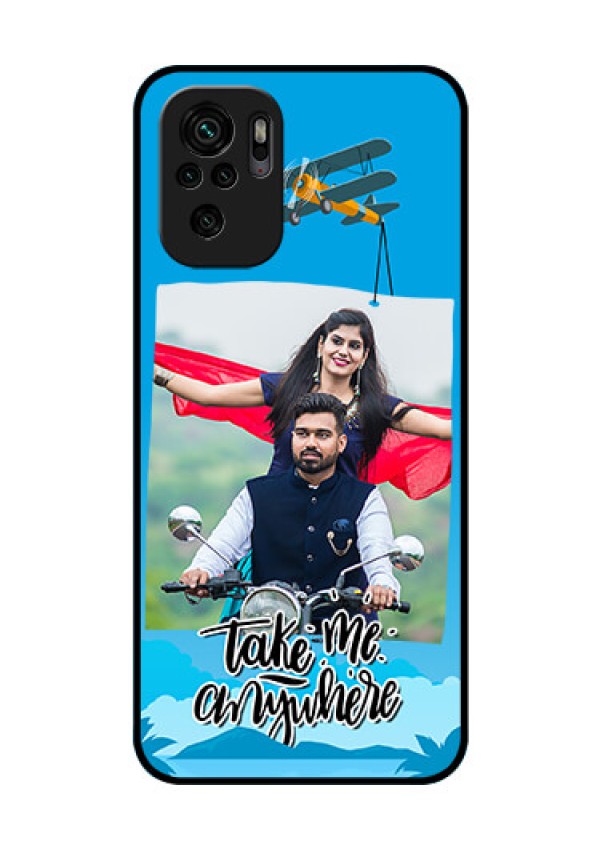 Redmi Note 10s Custom Glass Mobile Case - Traveller Design 