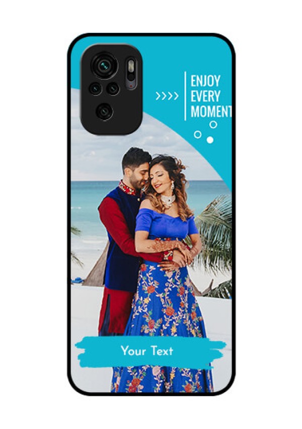 Redmi Note 10s Custom Glass Mobile Case - Happy Moment Design
