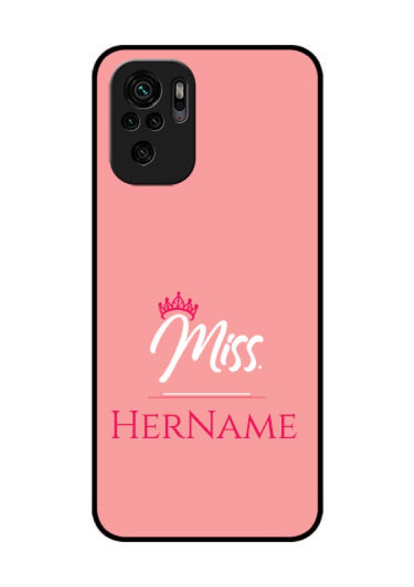 Redmi Note 10s Custom Glass Phone Case Mrs with Name