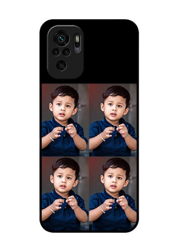 Redmi Note 10s 4 Image Holder on Glass Mobile Cover