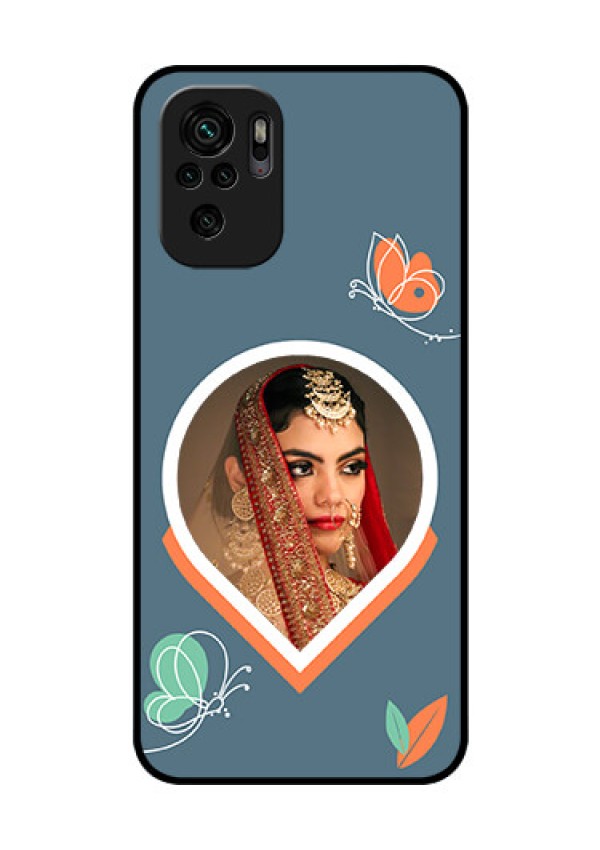 Xiaomi Redmi Note 10S Custom Glass Mobile Case - Droplet Butterflies Design