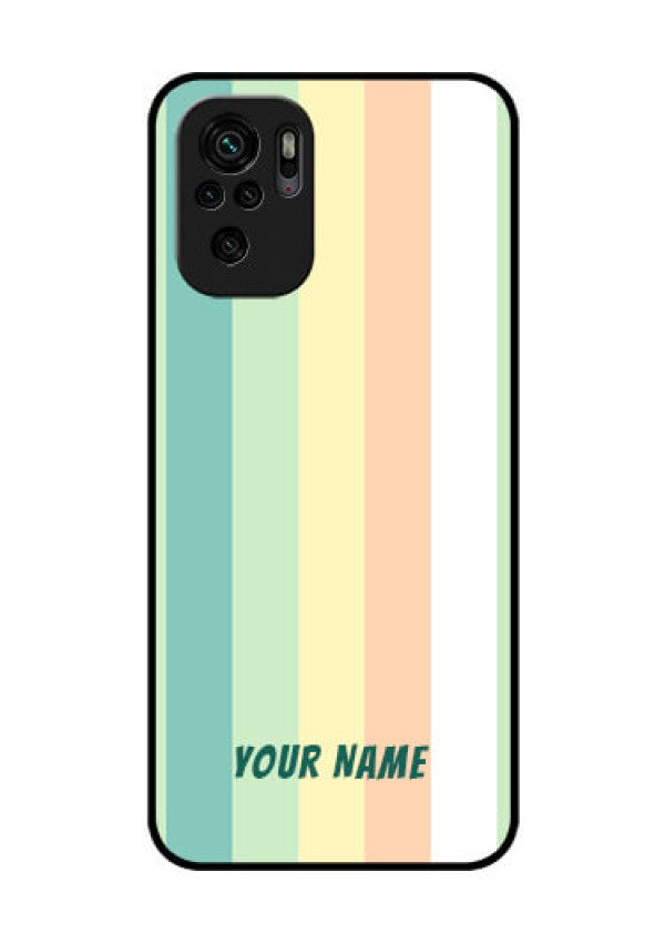 Xiaomi Redmi Note 10S Photo Printing on Glass Case - Multi-colour Stripes Design