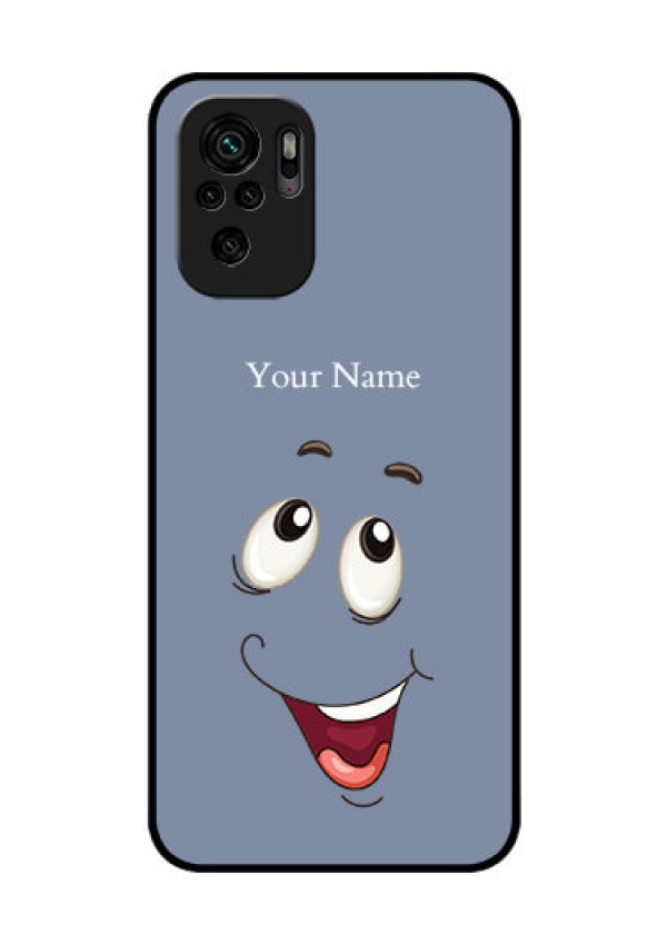 Xiaomi Redmi Note 10S Photo Printing on Glass Case - Laughing Cartoon Face Design