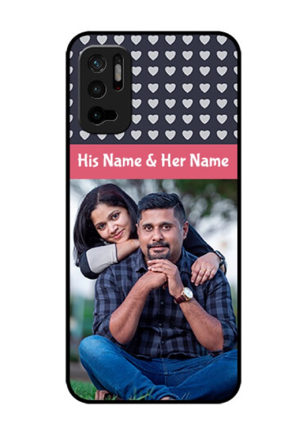 Redmi Note 10T 5G Custom Glass Mobile Case - Love Symbols Design