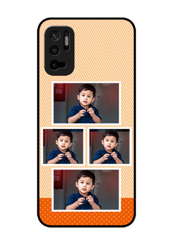 Redmi Note 10T 5G Photo Printing on Glass Case - Bulk Photos Upload Design