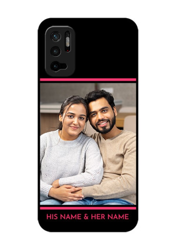 Redmi Note 10T 5G Custom Glass Mobile Case - with Add Text Design