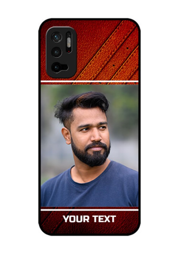 Redmi Note 10T 5G Personalized Glass Phone Case - Leather Phone Case Design