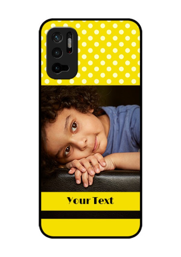 Redmi Note 10T 5G Custom Glass Phone Case - Bright Yellow Case Design