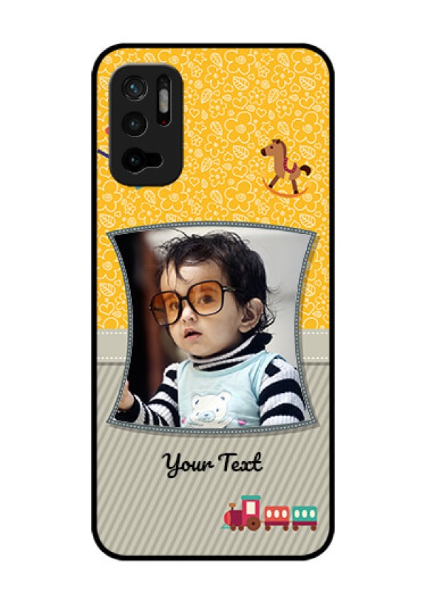 Redmi Note 10T 5G Personalized Glass Phone Case - Baby Picture Upload Design
