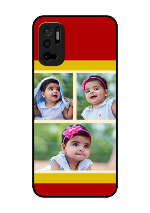 Redmi Note 10T 5G Custom Glass Mobile Case - Multiple Pic Upload Design