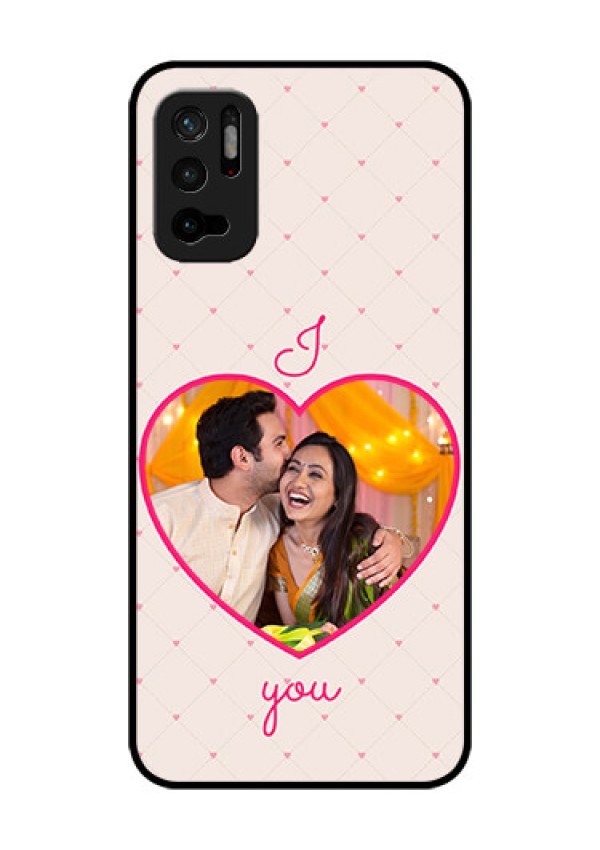 Redmi Note 10T 5G Custom Glass Mobile Case - Heart Shape Design