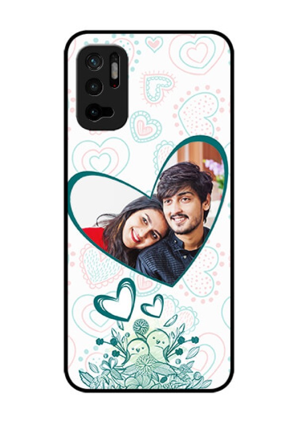 Redmi Note 10T 5G Photo Printing on Glass Case - Premium Couple Design