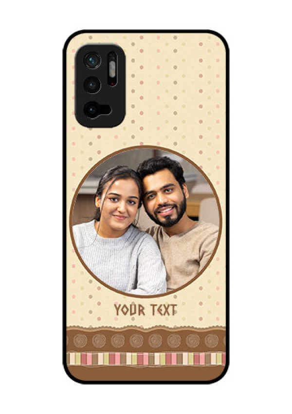 Redmi Note 10T 5G Custom Glass Mobile Case - Brown Dotted Mobile Case Design