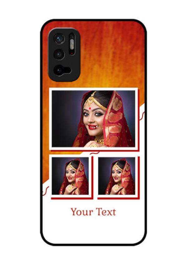 Redmi Note 10T 5G Custom Glass Phone Case - Wedding Memories Design 