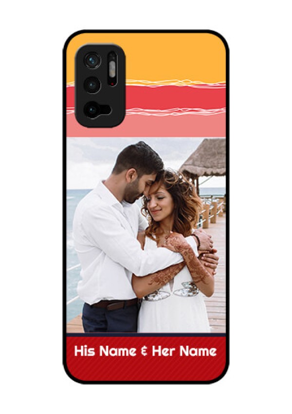 Redmi Note 10T 5G Custom Glass Mobile Case - Colorful Case Design