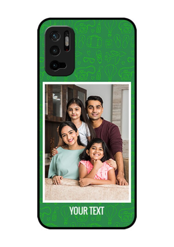 Redmi Note 10T 5G Personalized Glass Phone Case - Picture Upload Design