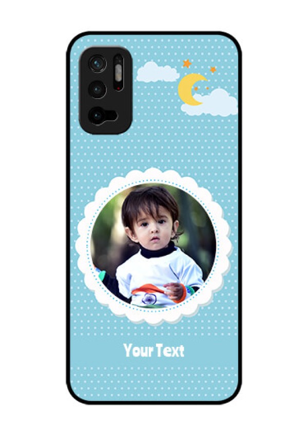Redmi Note 10T 5G Personalised Glass Phone Case - Violet Pattern Design