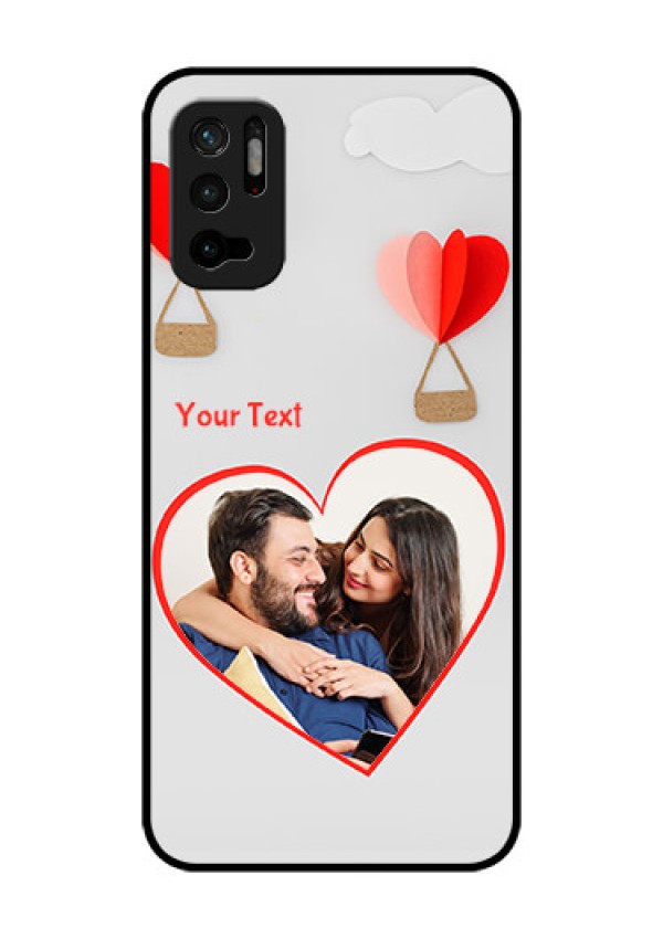 Redmi Note 10T 5G Custom Glass Mobile Case - Parachute Love Design