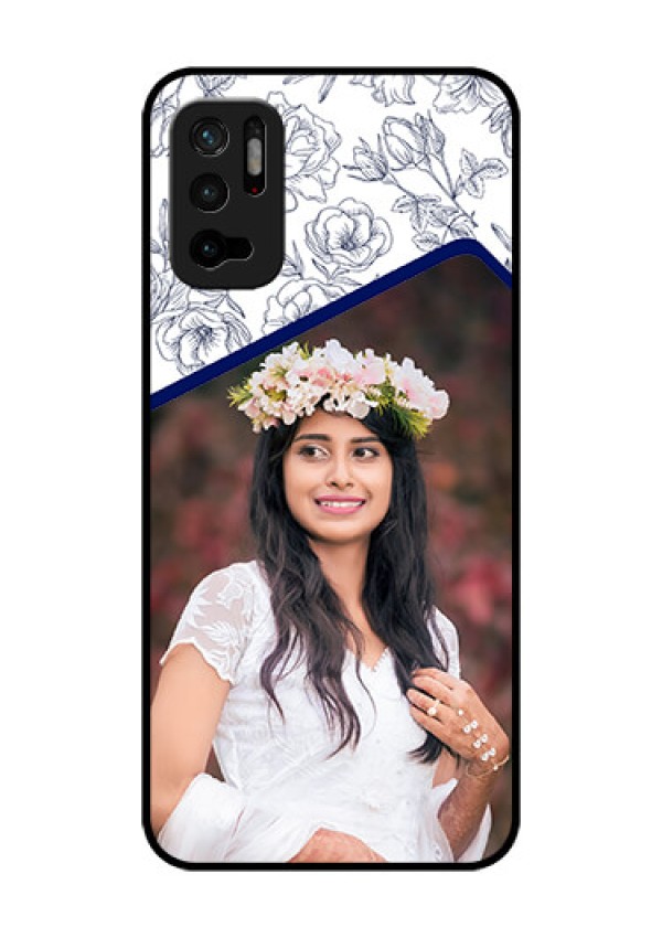 Redmi Note 10T 5G Personalized Glass Phone Case - Premium Floral Design