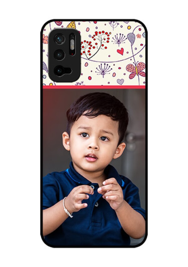Redmi Note 10T 5G Custom Glass Mobile Case - Premium Floral Design