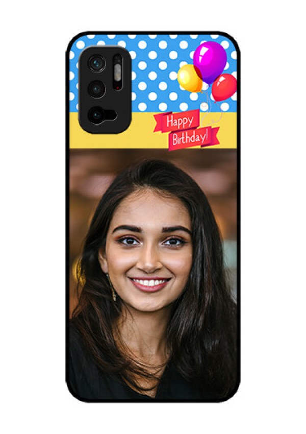 Redmi Note 10T 5G Custom Glass Mobile Case - Happy Birthday Design