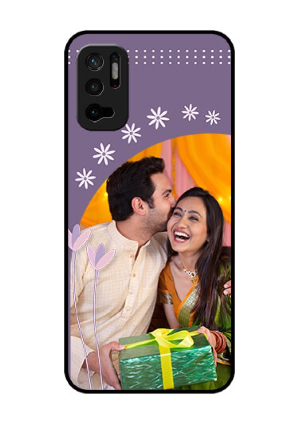 Redmi Note 10T 5G Custom Glass Mobile Case - Lavender flowers design 