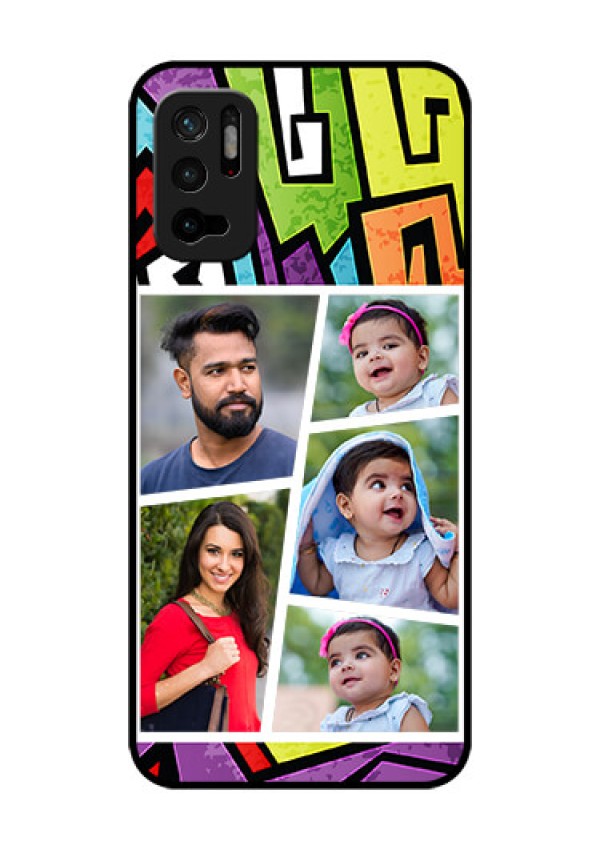 Redmi Note 10T 5G Custom Glass Phone Case - Graffiti pattern Design