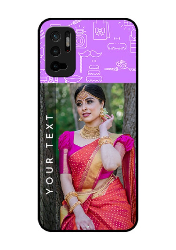 Redmi Note 10T 5G Custom Glass Mobile Case - Birthday Icons Design