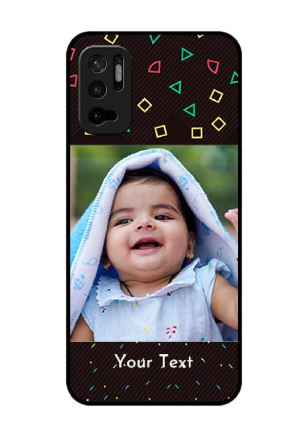 Redmi Note 10T 5G Custom Glass Phone Case - with confetti birthday design