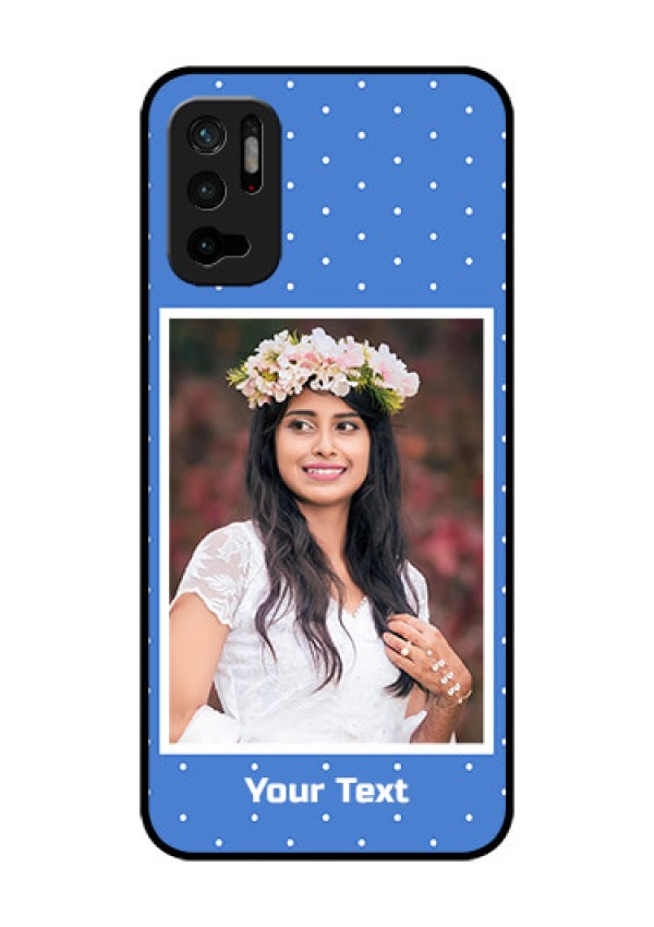 Redmi Note 10T 5G Photo Printing on Glass Case - Polka dots design