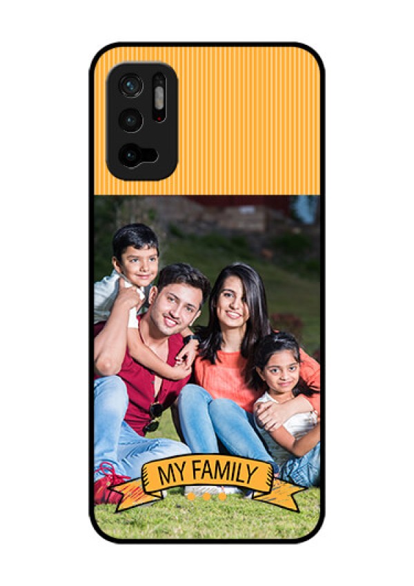Redmi Note 10T 5G Custom Glass Phone Case - My Family Design
