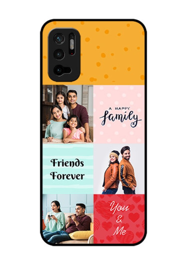 Redmi Note 10T 5G Personalized Glass Phone Case - Images with Quotes Design