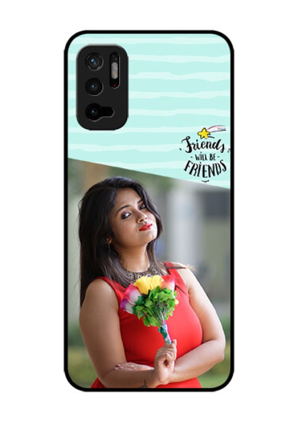 Redmi Note 10T 5G Custom Glass Phone Case - Friends Picture Icon Design