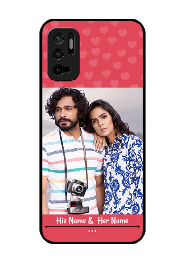 Redmi Note 10T 5G Photo Printing on Glass Case - Simple Love Design