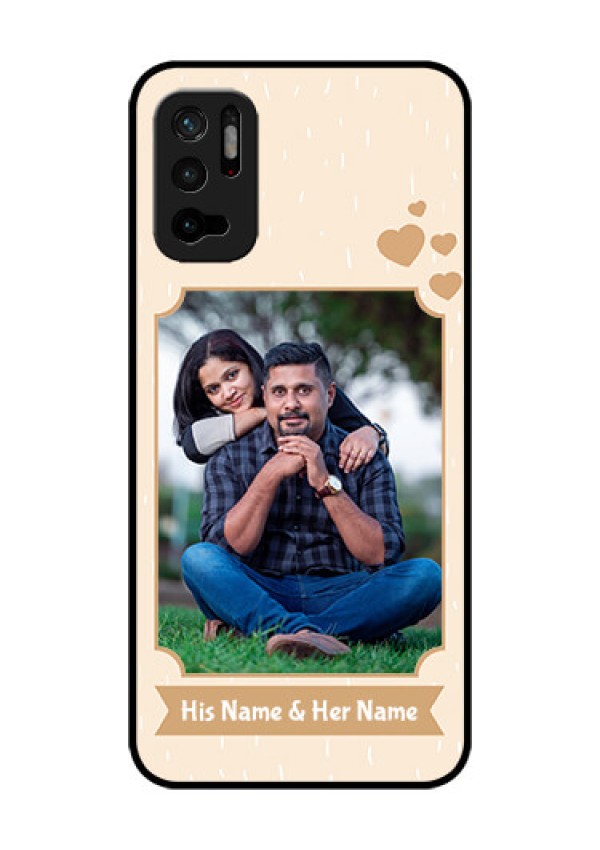 Redmi Note 10T 5G Custom Glass Phone Case - with confetti love design 