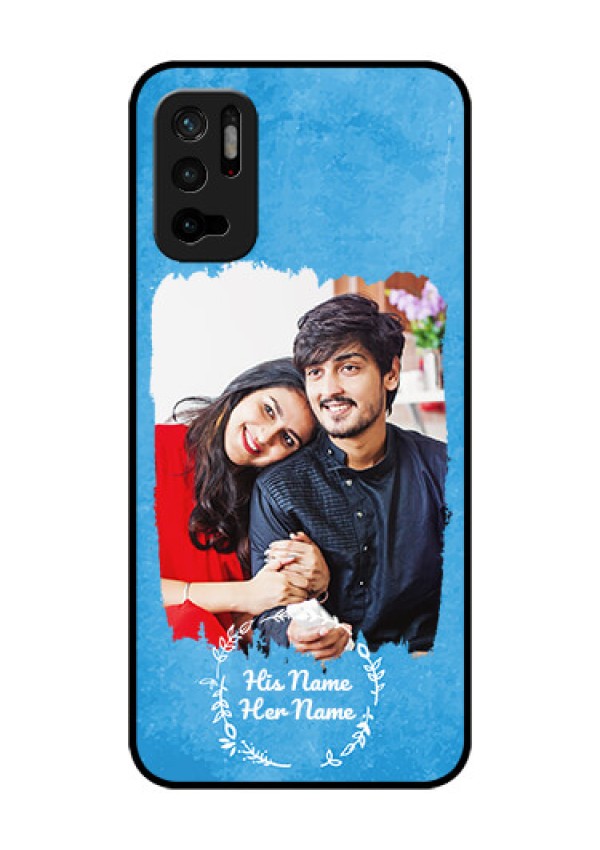 RedmiNote 10T 5G Custom Glass Phone Case - Blue Color Vintage Design