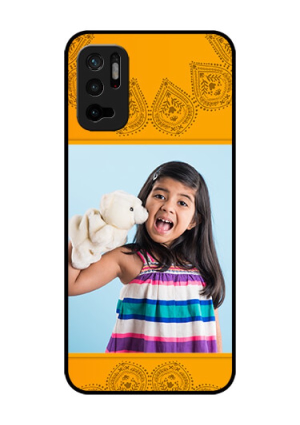 Redmi Note 10T 5G Personalized Glass Phone Case - Photo Wedding Design 