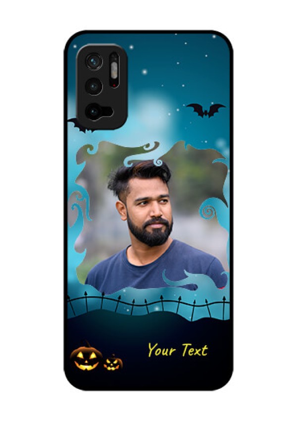 Redmi Note 10T 5G Custom Glass Phone Case - Halloween frame design