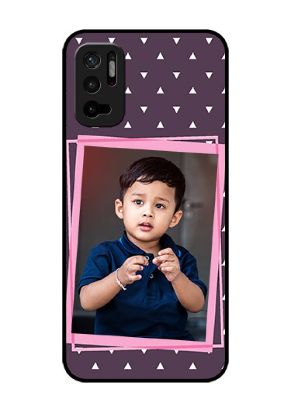 Redmi Note 10T 5G Custom Glass Mobile Case - Triangle Pattern Dotted Design