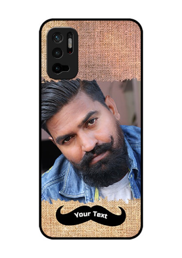 Redmi Note 10T 5G Personalized Glass Phone Case - with Texture Design