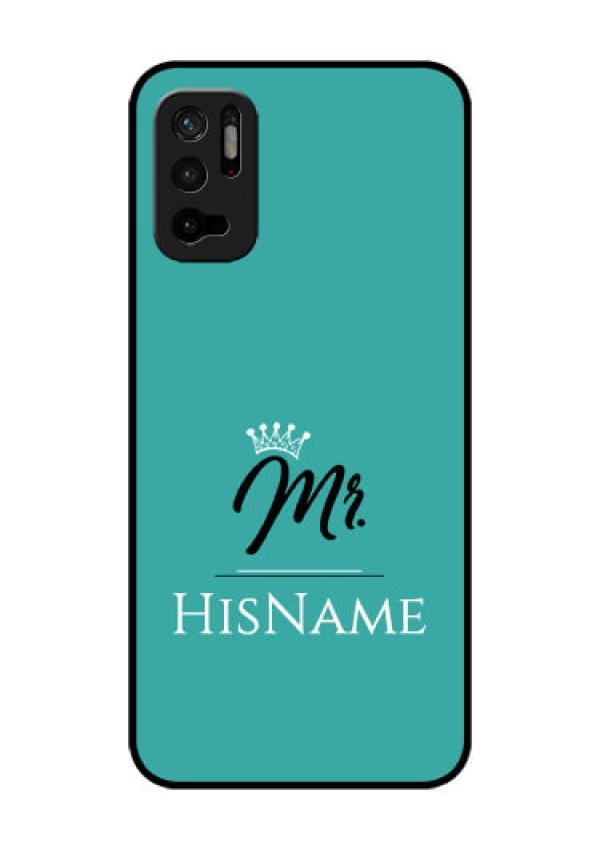 Redmi Note 10T 5G Custom Glass Phone Case Mr with Name