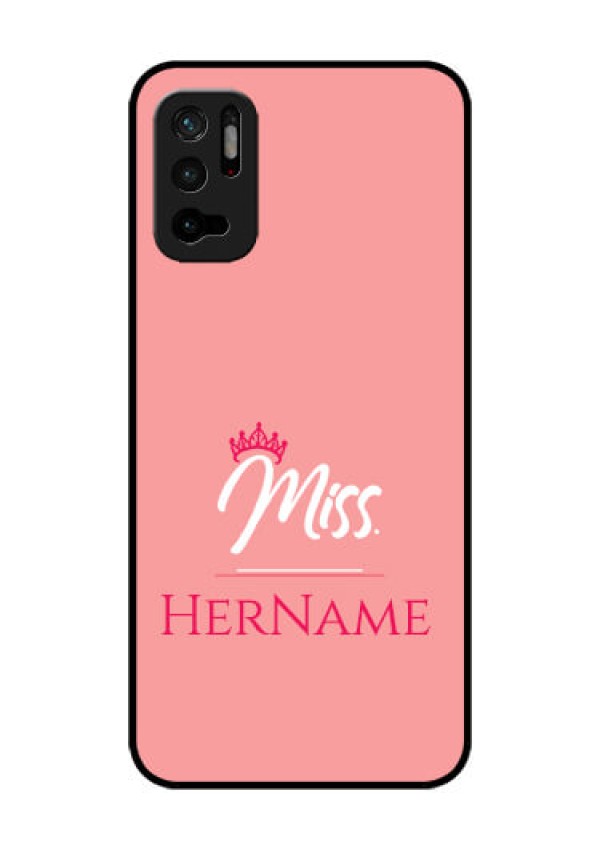 Redmi Note 10T 5G Custom Glass Phone Case Mrs with Name