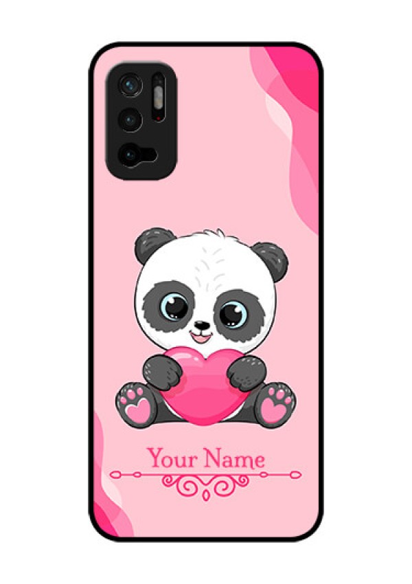 Xiaomi Redmi Note 10T 5G Custom Glass Mobile Case - Cute Panda Design