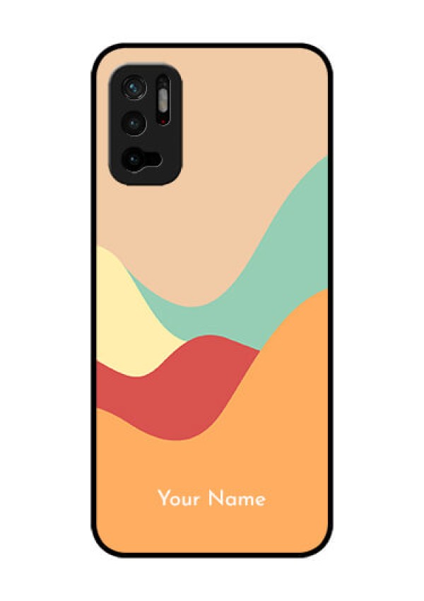 Xiaomi Redmi Note 10T 5G Personalized Glass Phone Case - Ocean Waves Multi-colour Design
