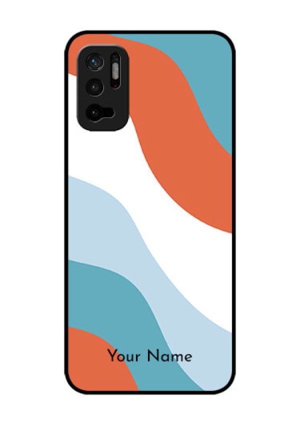 Xiaomi Redmi Note 10T 5G Custom Glass Mobile Case - coloured Waves Design