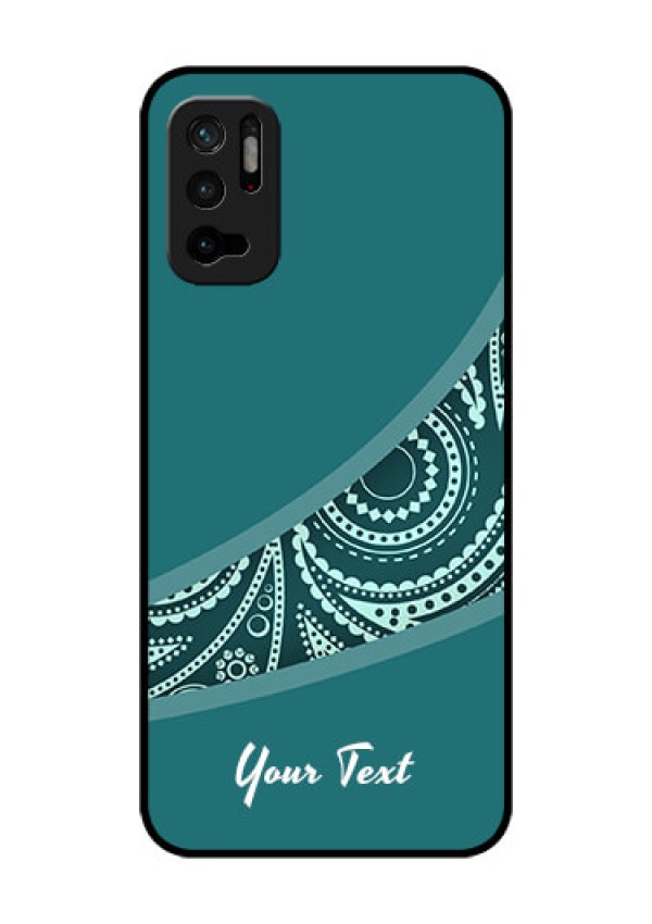 Xiaomi Redmi Note 10T 5G Photo Printing on Glass Case - semi visible floral Design