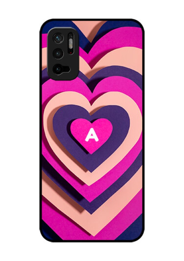 Xiaomi Redmi Note 10T 5G Custom Glass Mobile Case - Cute Heart Pattern Design