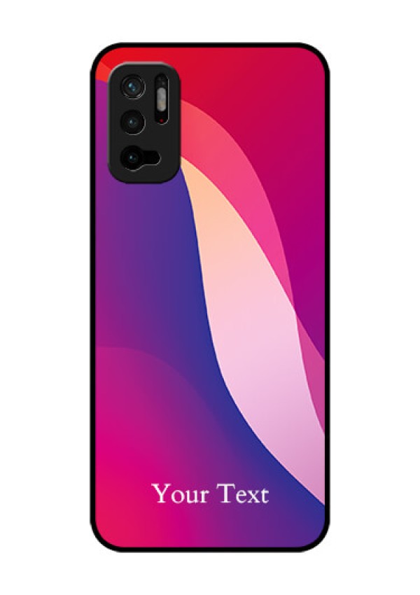Xiaomi Redmi Note 10T 5G Personalized Glass Phone Case - Digital abstract Overlap Design