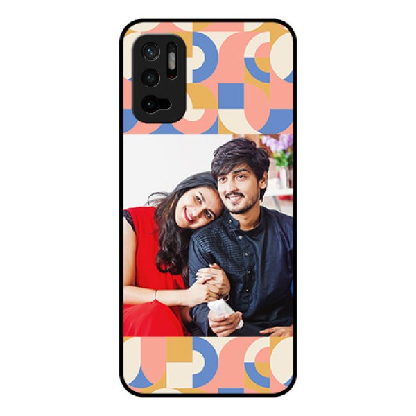 Xiaomi Redmi Note 10T 5G Photo Printing on Glass Case - Semi-circle Maze Pattern Design