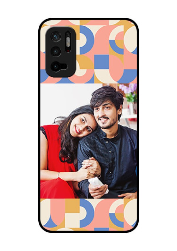 Xiaomi Redmi Note 10T 5G Photo Printing on Glass Case - Semi-circle Maze Pattern Design